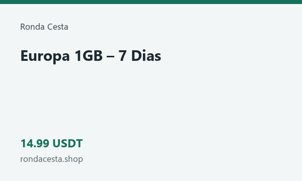 Europa 1GB – 7 Dias · 14.99 USDT